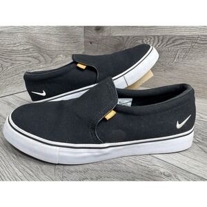 Nike Women's Court Royale Slip-On Shoes Sneakers BQ9138-001 Canvas Black Sz 9